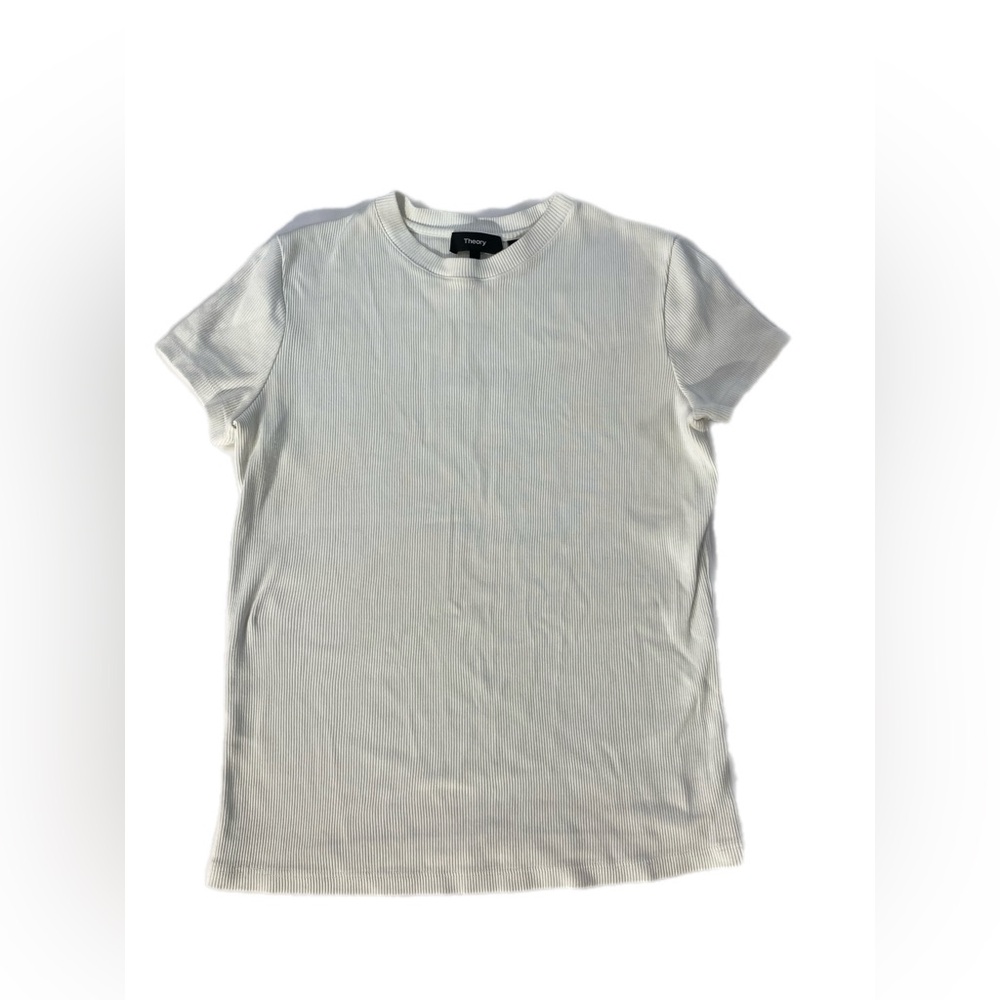 Theory Tiny Tee in Ribbed Cotton Large pre owned - Picture 9 of 15